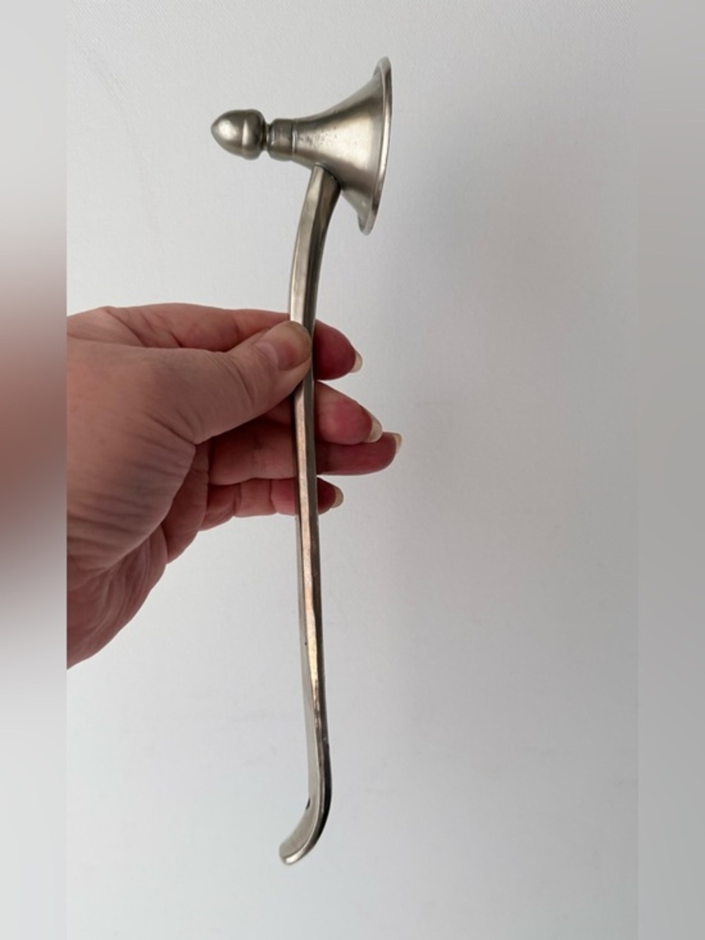 Stainless Steel Long Handle candle Snuffer Silver